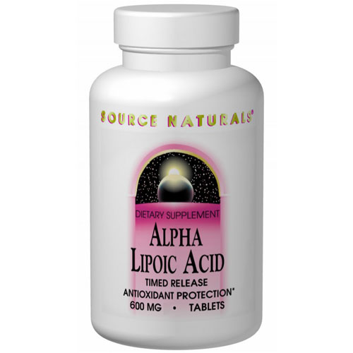 Source Naturals Alpha Lipoic Acid 600mg Time Release, 120 Tablets, Source Naturals