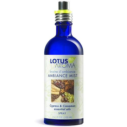 Lotus Aroma Ambiance Mist, Cypress & Cinnamon Essential Oils Spray, 3.4 oz, Lotus Aroma