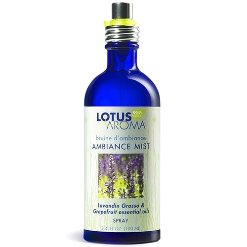 Lotus Aroma Ambiance Mist, Lavandin Grosso & Grapefruit Essential Oils Spray, 3.4 oz, Lotus Aroma