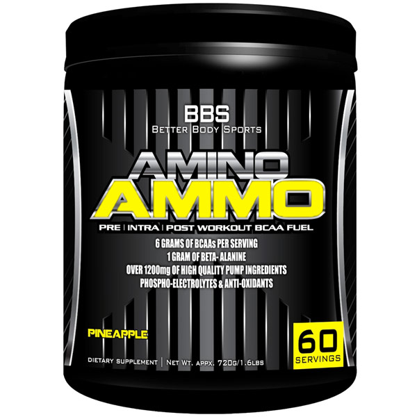 Better Body Sports (BBS) BBS Amino AMMO, BCAA Drink Mix, 60 Servings, Better Body Sports