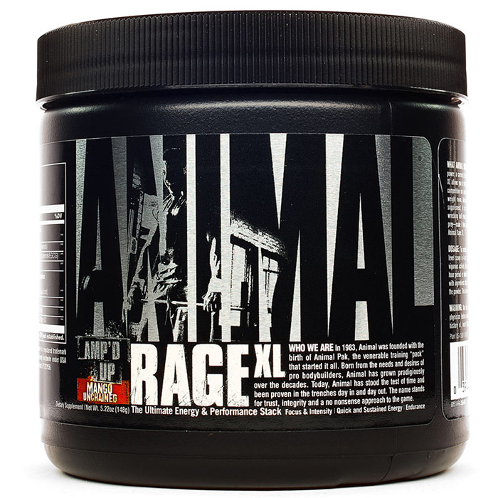 Universal Nutrition Animal Rage XL, Energy & Performance Stack, 30 Servings, Universal Nutrition