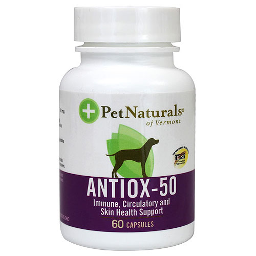 Pet Naturals of Vermont Antiox for Dogs 50 mg, 60 caps, Pet Naturals of Vermont