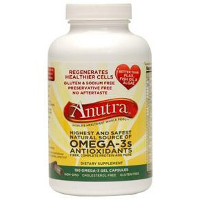 Anutra Anutra Omega-3 Antioxidant Gel Caps, Whole Food, 180 Gel Capsules