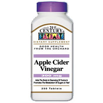 21st Century HealthCare Apple Cider Vinegar 300 mg 250 Tablets, 21st Century Health Care