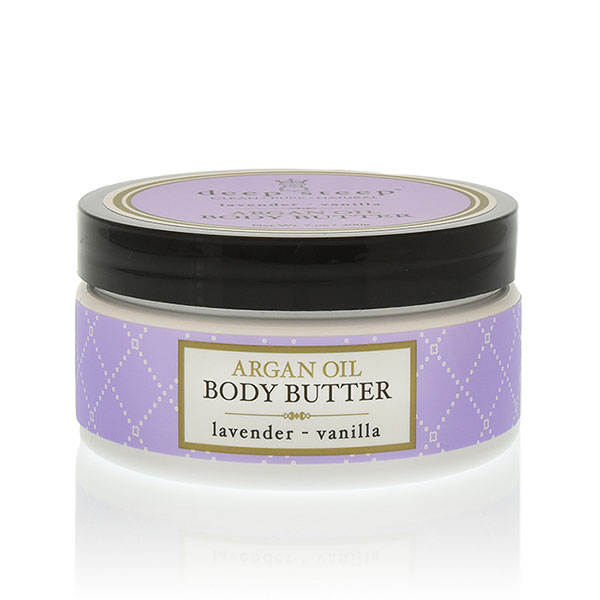 Deep Steep Argan Oil Body Butter - Lavender Vanilla, 7 oz, Deep Steep