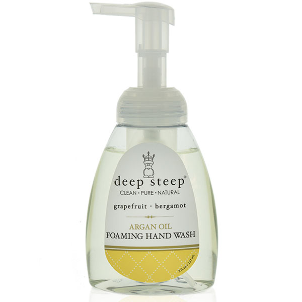 Deep Steep Argan Oil Foaming Hand Wash - Grapefruit Bergamot, 8 oz, Deep Steep