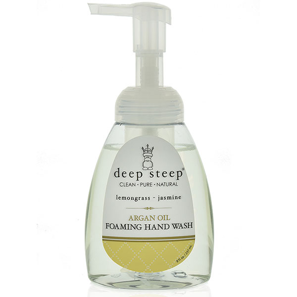 Deep Steep Argan Oil Foaming Hand Wash - Lemongrass Jasmine, 8 oz, Deep Steep