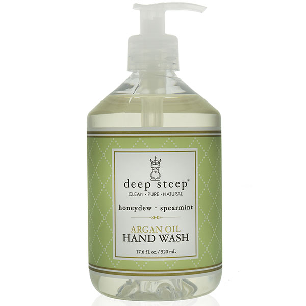 Deep Steep Argan Oil Liquid Hand Wash - Honeydew Spearmint, 17 oz, Deep Steep