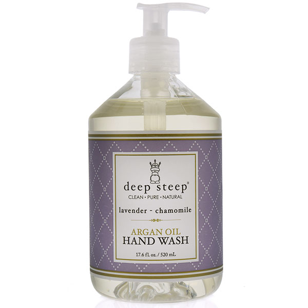 Deep Steep Argan Oil Liquid Hand Wash - Lavender Chamomile, 17 oz, Deep Steep
