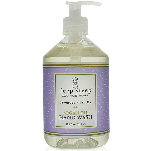 Deep Steep Argan Oil Liquid Hand Wash - Lavender Vanilla, 17 oz, Deep Steep