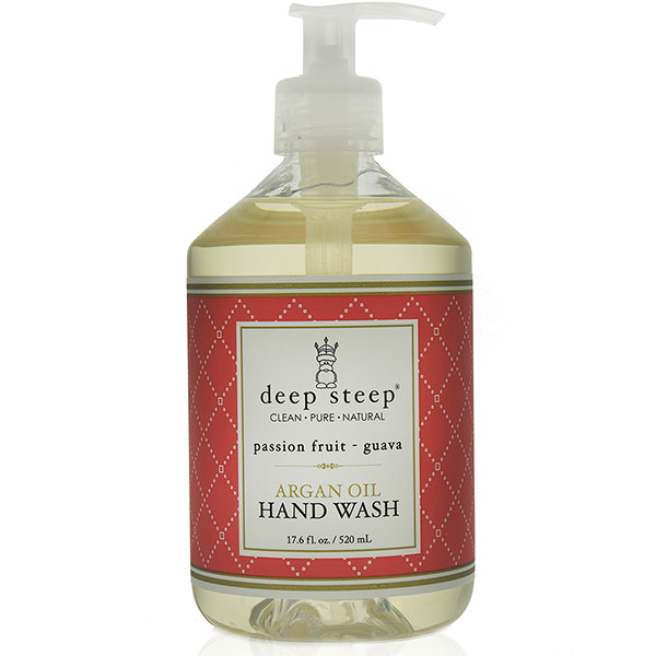Deep Steep Argan Oil Liquid Hand Wash - Passion Fruit Guava, 17 oz, Deep Steep