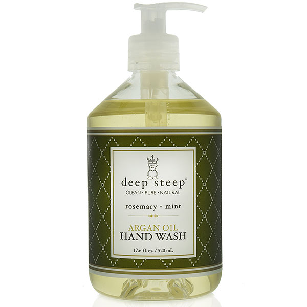 Deep Steep Argan Oil Liquid Hand Wash - Rosemary Mint, 17 oz, Deep Steep
