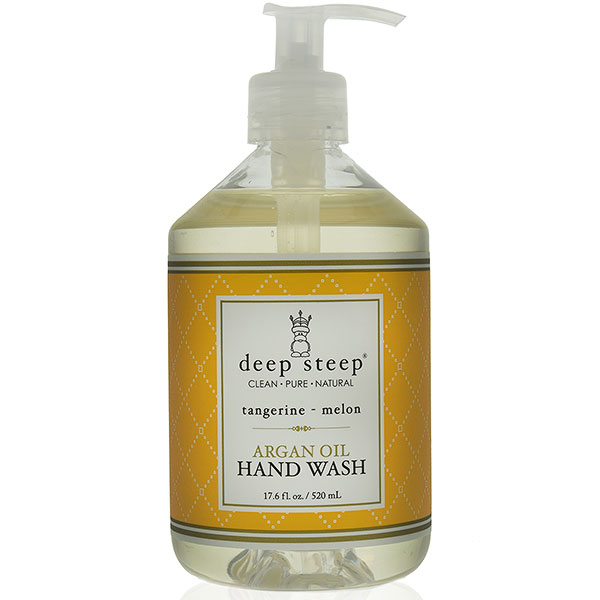 Deep Steep Argan Oil Liquid Hand Wash - Tangerine Melon, 17 oz, Deep Steep