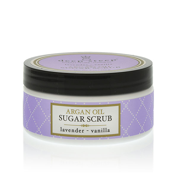 Deep Steep Argan Oil Sugar Scrub - Lavender Vanilla, 8 oz, Deep Steep