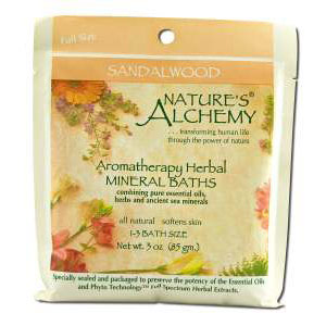 Nature's Alchemy Aromatherapy Herbal Mineral Baths, Sandalwood, 3 oz, Nature's Alchemy