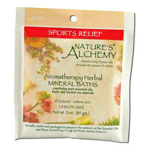 Nature's Alchemy Aromatherapy Herbal Mineral Baths, Sports Relief, 3 oz, Nature's Alchemy
