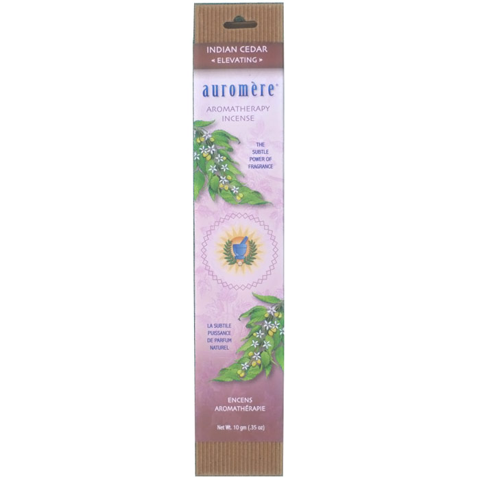 Auromere Aromatherapy Incense Indian Cedar, 10 g 12 Pack, Auromere