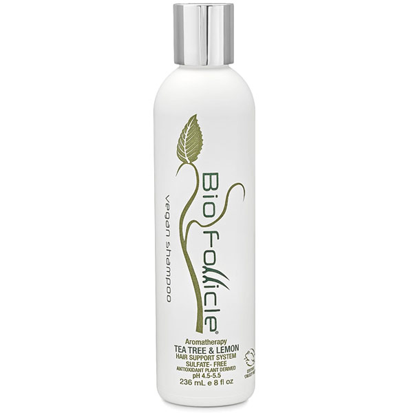 Bio Follicle Vegan Aromatherapy Shampoo, Sulfate-Free, Tea Tree & Lemon, 8 oz, Bio Follicle