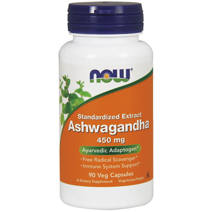 NOW Foods Ashwagandha 4.5% Extract 450mg 90 Vcaps, NOW Foods