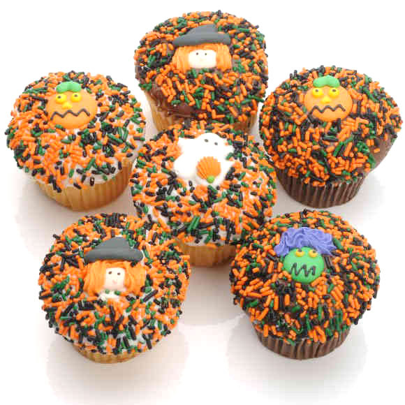 Elegant Gift Baskets Online Assorted Halloween Cupcakes, Elegant Gift Baskets Online