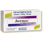 Boiron Homeopathics Avenoc Suppositories for Hemorrhoid Relief, 12 suppositories from Boiron