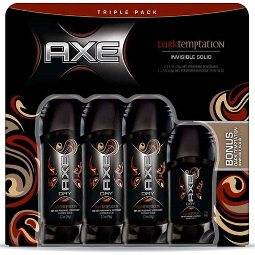 AXE AXE Dry Invisible Solid Anti-Perspirant & Deodorant Stick, Dark Temptation, 3/2.7 oz + 1.7 oz