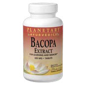 Planetary Herbals Planetary Ayurvedics Bacopa Extract 225 mg, 120 Tablets, Planetary Herbals