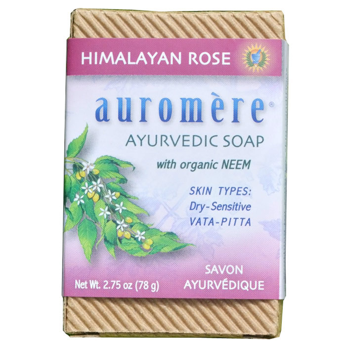 Auromere Ayurvedic Bar Soap, Himalayan Rose, 2.75 oz, Auromere