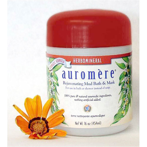 Auromere Ayurvedic Herbomineral Rejuvenating Mud Bath & Mask, 16 oz, Auromere