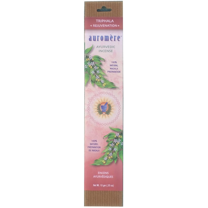 Auromere Ayurvedic Incense Triphala, 10 g 12 Pack, Auromere