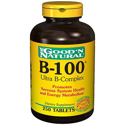 Good 'N Natural B-100 Ultra B-Complex (Yeast Free), 250 Tablets, Good 'N Natural