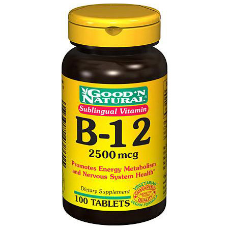 Good 'N Natural B-12 Sublingual 2500 mcg, 100 Tablets, Good 'N Natural