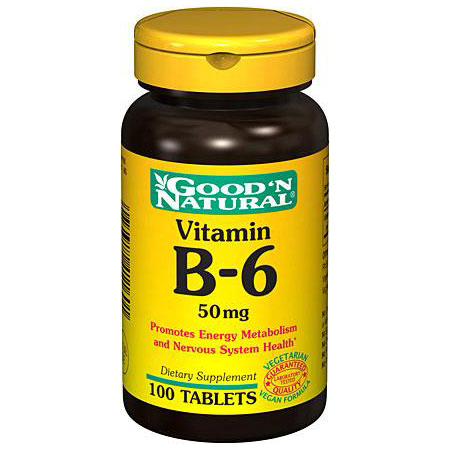 Good 'N Natural B-6 50 mg, 100 Tablets, Good 'N Natural
