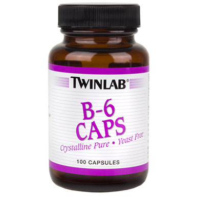 TwinLab B-6 Caps 100 mg, 100 Capsules, TwinLab