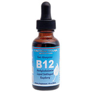 California Natural B12 (Methylcobalamin) Liquid Sublingual, Raspberry, 1 oz, California Natural