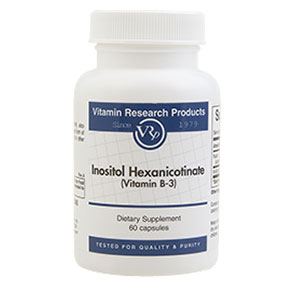 Vitamin Research Products B3 (Inositol Hexanicotinate), 625 mg, 60 Capsules, Vitamin Research Products