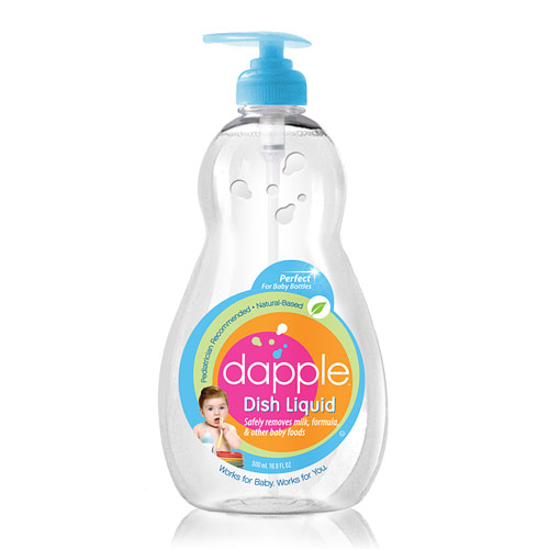 Dapple Baby Bottle & Dish Liquid (Baby-Safe Cleaner), 16.9 oz, Dapple
