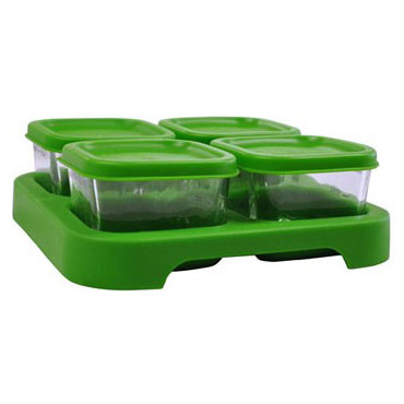 Green Sprouts Baby Food Storage Cubes - Glass, 4 Pack, Green Sprouts