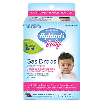 Hyland's Baby Gas Drops, Natural Grape Flavor, 1 oz, Hyland's