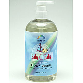 Rainbow Research Baby Oh Baby Organic Herbal Baby Body Wash, Scented, 8 oz, Rainbow Research