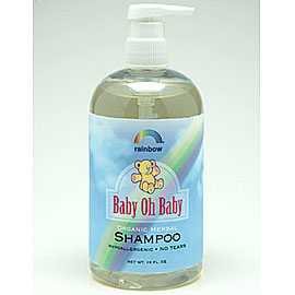 Rainbow Research Baby Oh Baby Organic Herbal Baby Shampoo, Scented, 8 oz, Rainbow Research