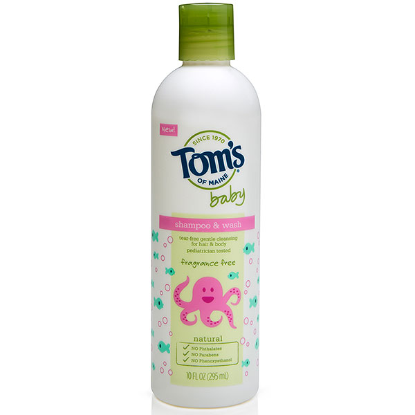 Tom's of Maine Baby Shampoo & Wash - Fragrance Free, 10 oz, Tom's of Maine
