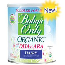 Nature's One Baby's Only Organic Dairy with DHA & ARA Toddler Formula, Iron Fortified, 12.7 oz x 6 pc, Nature's One