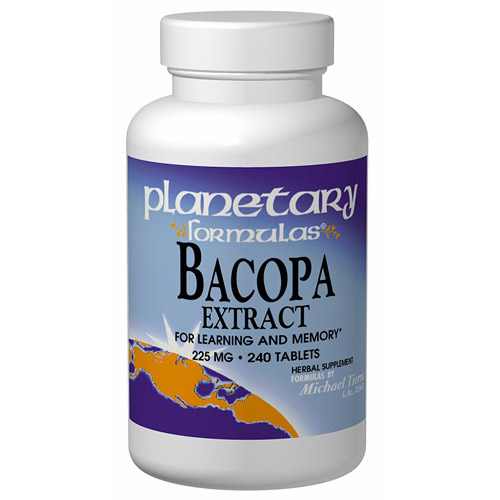 Planetary Herbals Bacopa Extract (Bacopa Monniera) 240 tabs, Planetary Herbals