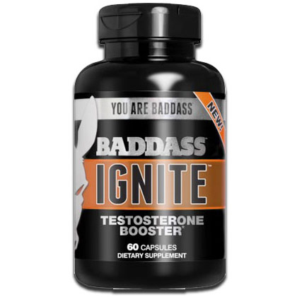 Baddass Nutrition Baddass Ignite, Testosterone Booster, 60 Capsules, Baddass Nutrition