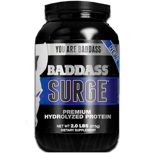Baddass Nutrition Baddass Surge, Premium Hydrolyzed Whey Protein Powder, 2.1 lb, Baddass Nutrition
