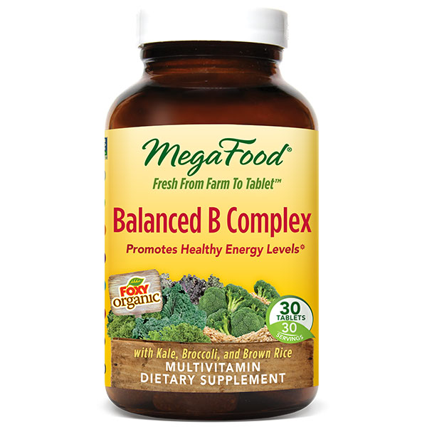 MegaFood DailyFoods Balanced B Complex, Whole Food, 30 Tablets, MegaFood