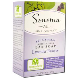 Sonoma Soap Company All Natural Moisturizing Bar Soap, Lavender Reserve, 6 oz, Sonoma Soap Company