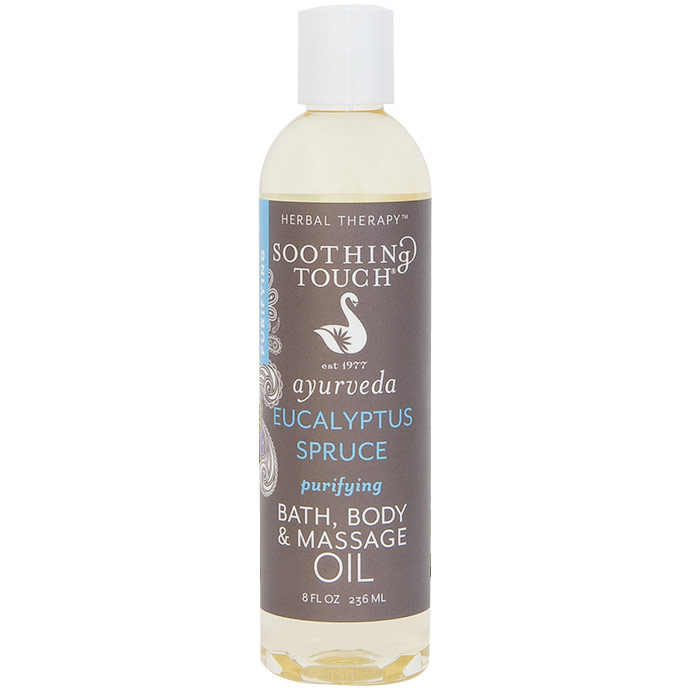 Soothing Touch Bath, Body & Massage Oil, Eucalyptus Spruce, 8 oz, Soothing Touch