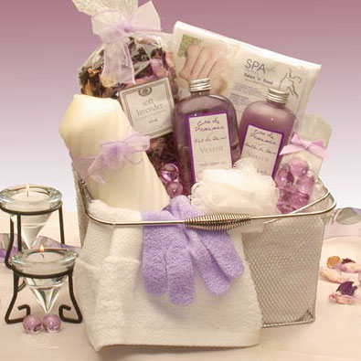 Elegant Gift Baskets Online Bath & Body Spa Caddy Gift Set, Medium Size, Elegant Gift Baskets Online